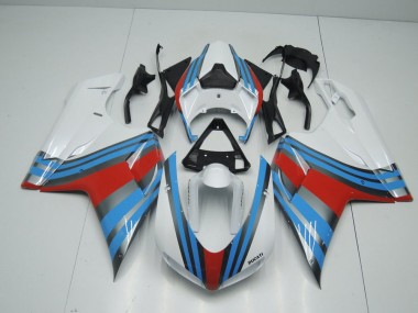 Carenado Moto Ducati 848 1098 1198 07-14 - Azul Blanco Rojo