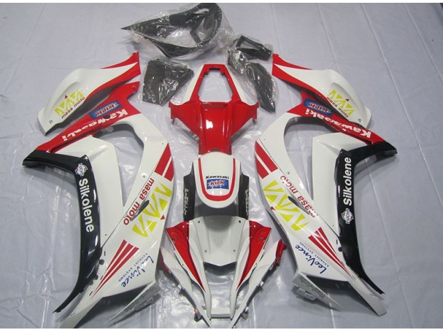 Carenado Moto Kawasaki ZX10R 11-15 - Blanco Rojo Silkolene Carenado Moto Kawasaki ZX10R 11-15 - Blanco Rojo Silkolene