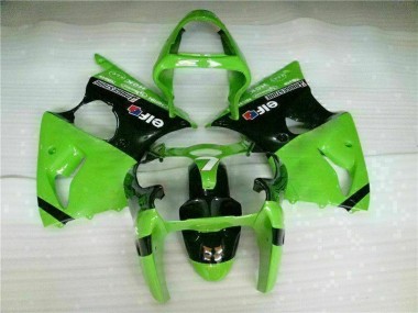 Inyección Kit Carenado Moto Kawasaki ZX6R 00-02 - Verde Negro