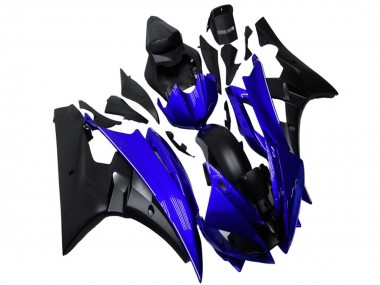 Carenado Moto Yamaha YZF R6 2006-2007 - Azul Negro Mate