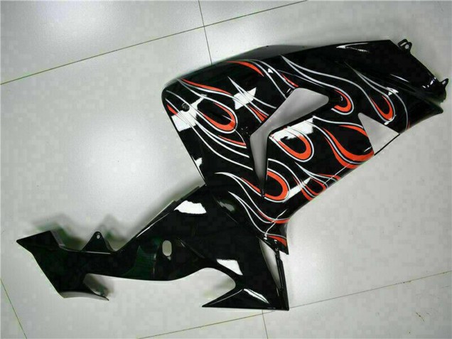 Kits Carenado Moto Kawasaki ZX10R 2006-2007 - Negro Brillante Rojo Llama