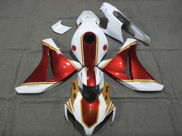 Carenados Moto Honda CBR1000RR 2008-2011 - Blanco Rojo Oro