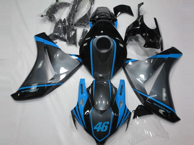 Carenados Moto Honda CBR1000RR 2008-2011 - Gris Azul Negro Mate Motul 46