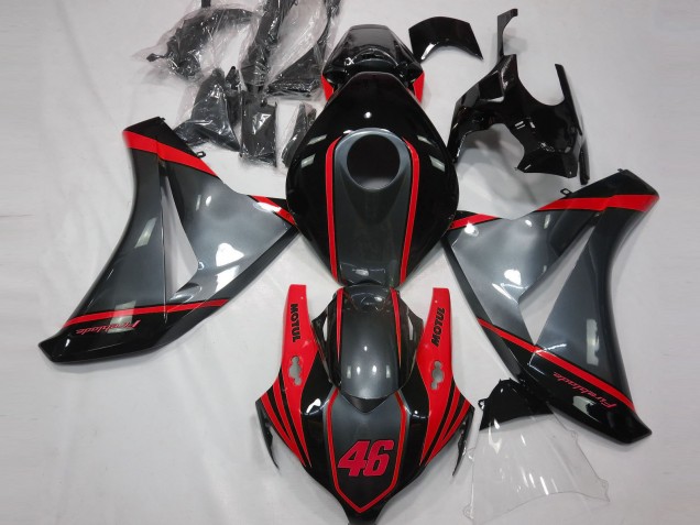 Carenados Moto Honda CBR1000RR 2008-2011 - Gris Rojo Negro Mate Motul 46