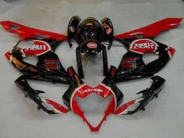Carenados Moto Suzuki GSXR 1000 2005-2006 - Negro Brillante Rojo Blanco Lucky Strike