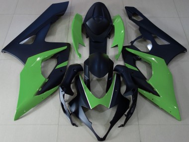 Carenados Moto Suzuki GSXR 1000 2005-2006 - Negro Mate Verde