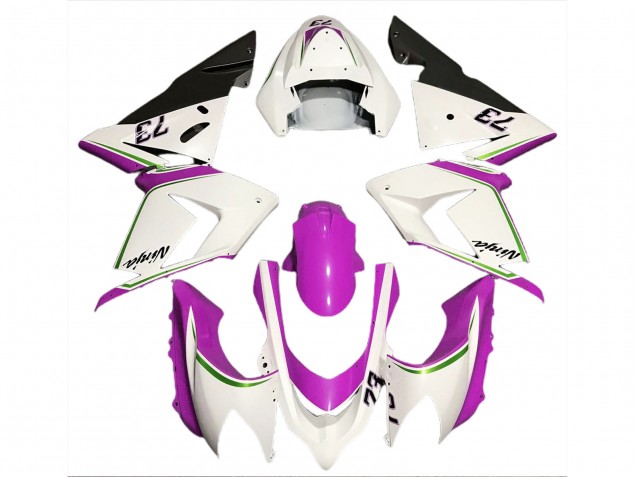 Carenados Moto Kawasaki ZX10R 2004-2005 - Blanco Brillante Rosa
