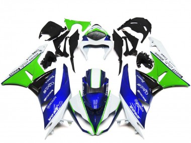 Carenados Moto Kawasaki ZX6R 2009-2012 - Blanco Verde Azul Negro