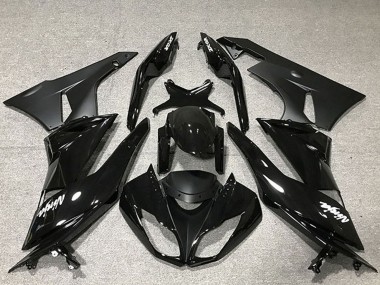 Carenado Moto Kawasaki ZX6R 2009-2012 - Negro Brillante Negro Mate