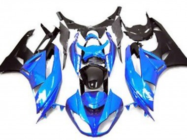 Carenado Moto Kawasaki ZX6R 2009-2012 - Azul Negro Brillante Negro Mate