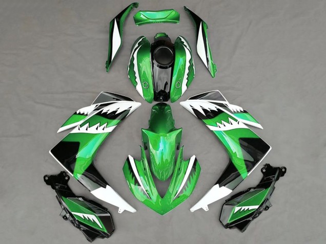 Carenados Moto Yamaha R3 2015-2018 - Verde Blanco Negro Tiburón