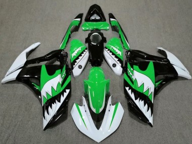 Carenados Moto Yamaha R3 2015-2018 - Blanco Verde Negro Tiburón