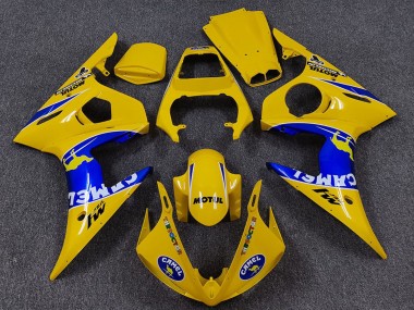 Carenados Moto Yamaha R6 2005 - Amarillo Azul Blanco Camello Motul
