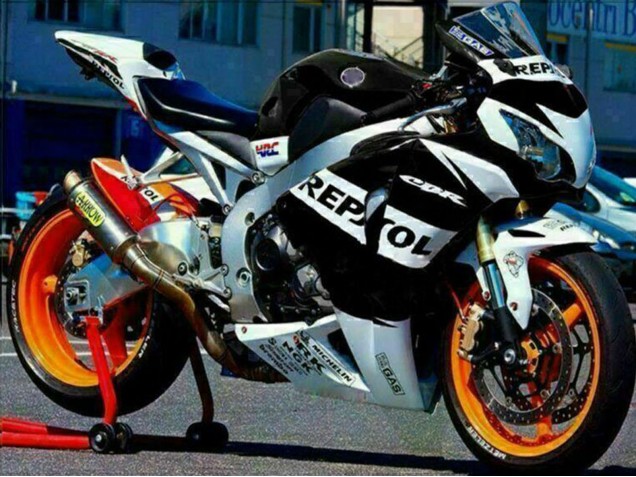 Carenados Moto Honda CBR1000RR 2008-2011 - Plata Blanco Negro Brillante Repsol