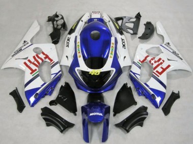 Carenados Moto Yamaha YZF600R Thundercat 1996-2007 - Blanco Azul Fiat Motul