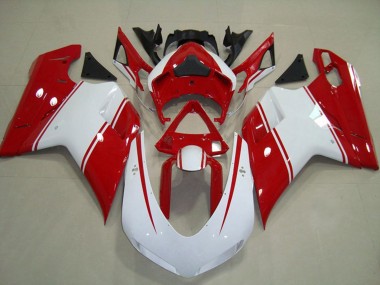 Carenados Moto Ducati 848 1098 1198 2007-2014 - Blanco Rojo