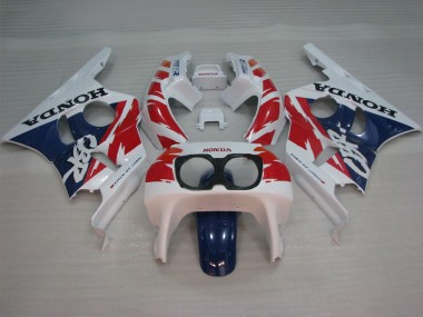 Carenados Moto Honda CBR400RR NC23 1987-1989 - Blanco Rojo Azul