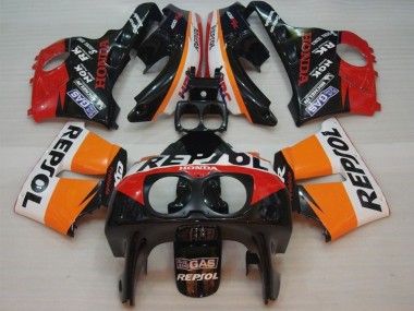 Carenados Moto Honda CBR400RR NC29 1990-1999 - Naranja Blanco Rojo Negro Brillante Repsol HRC