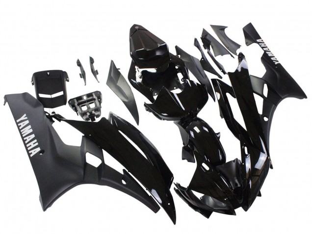 Carenados Moto Yamaha YZF 600 R6 2006-2007 - Negro Brillante Negro Mate