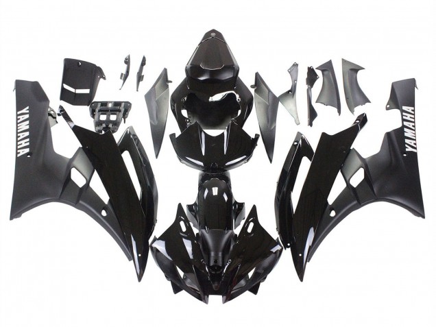 Carenados Moto Yamaha YZF 600 R6 2006-2007 - Negro Brillante Negro Mate
