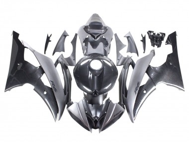 Carenados Moto Yamaha YZF 600 R6 2008-2016 - Gris Negro FibraCarbono Estilo