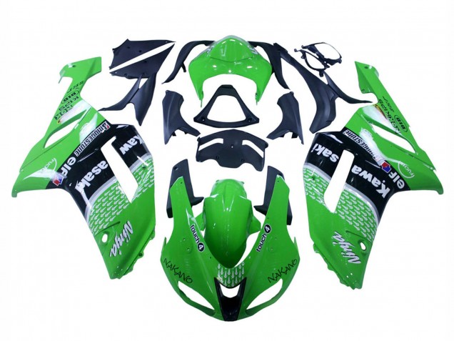 Carenados Moto Kawasaki ZX6R 2007-2008 - Verde Negro Ninja