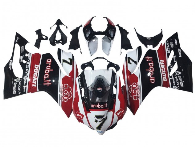 Carenados Moto Ducati Panigale 899/1199 2011-2014 - Blanco Rojo Negro Brillante Aruba.it 7