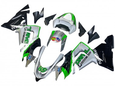 Carenados Moto Kawasaki ZX10R 2004-2005 - Verde Plata Negro 69