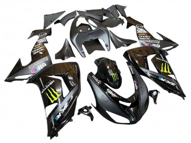 Carenados Moto Kawasaki ZX10R 2006-2007 - Gris Amarillo Negro Brillante Monstruo Elf