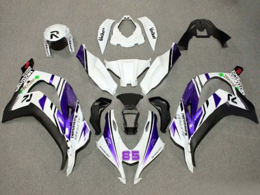 Carenados Moto Kawasaki ZX10R 2016-2020 - Blanco Púrpura Negro Alstare 85