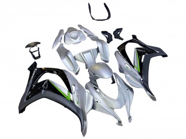 Carenado Moto Kawasaki ZX10R 2016-2020 - Plata Verde Negro