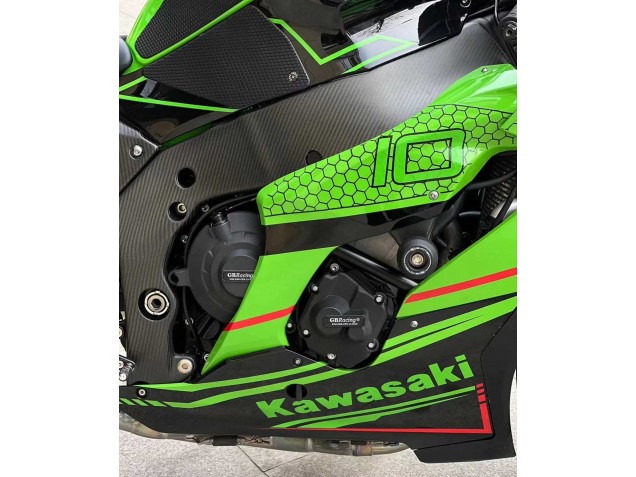 Carenados Moto Kawasaki ZX10R 2021-2025 - Verde Negro Brillante
