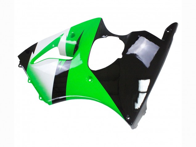 Carenados Moto Kawasaki ZX6R 1998-1999 - Verde Blanco Negro Brillante
