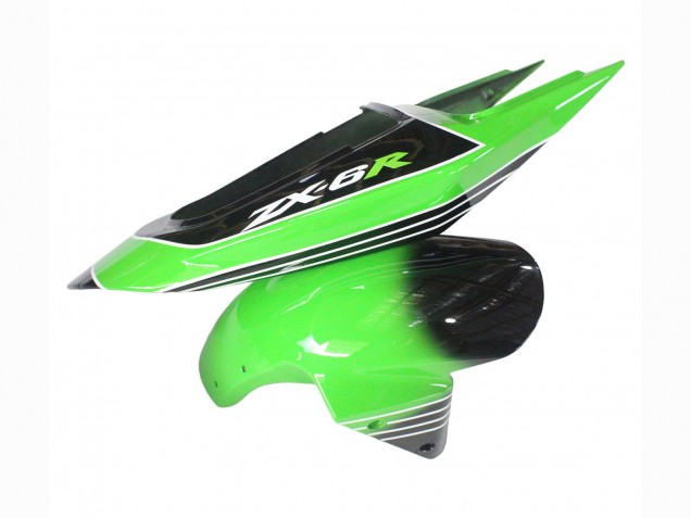 Carenados Moto Kawasaki ZX6R 2003-2004 - Verde Blanco Negro