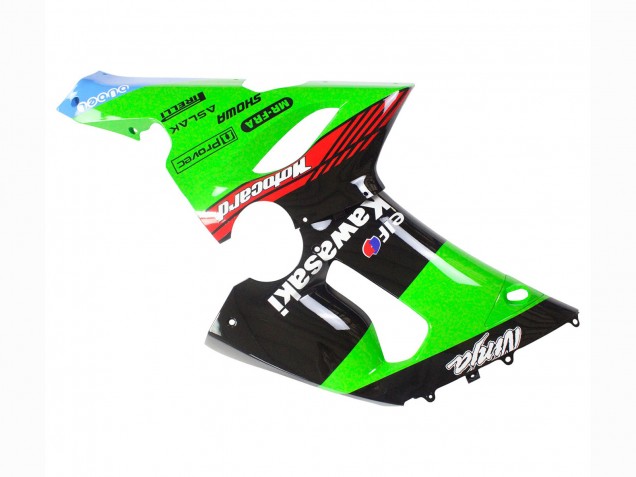 Carenados Moto Kawasaki ZX6R 2005-2006 - Verde Rojo Negro Elf 66