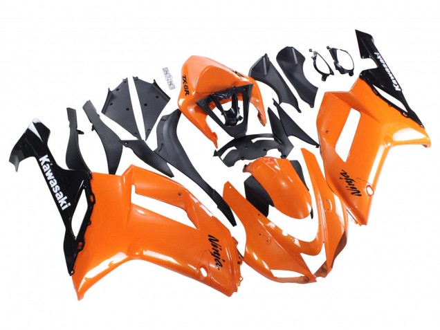 Carenados Moto Kawasaki ZX6R 2007-2008 - Naranja Negro Ninja