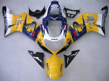 Carenados Moto Suzuki GSXR1000 2000-2002 - Amarillo Azul Oscuro Blanco Motul Corona