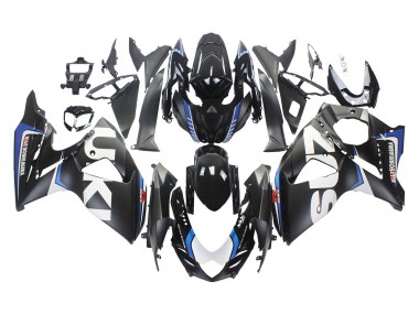 Carenados Moto Suzuki GSXR 1000 2009-2016 - Negro Mate Blanco Azul