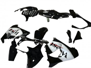 Carenado Moto Kawasaki ZX9R 2000-2001 - Negro Brillante Blanco West