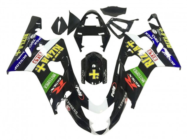 Carenados Moto Suzuki GSXR 600 / GSXR 750 2001-2003 - Negro Brillante Verde Blanco Amarillo Rizla