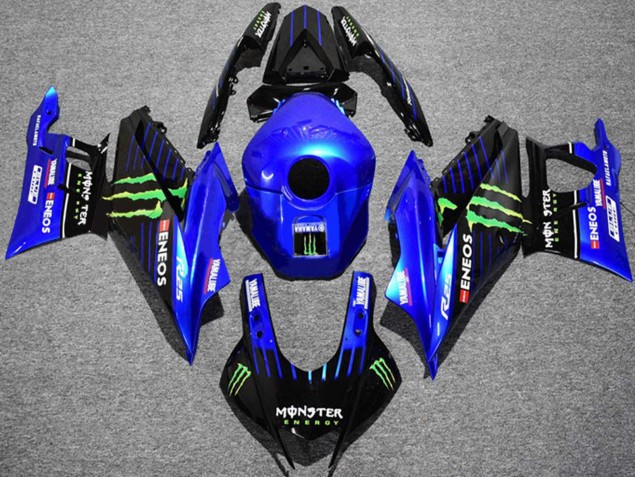 Carenados Moto Yamaha YZF R3/R25 2019-2021 - Azul Negro Verde ENEOS Yamalube Monstruo
