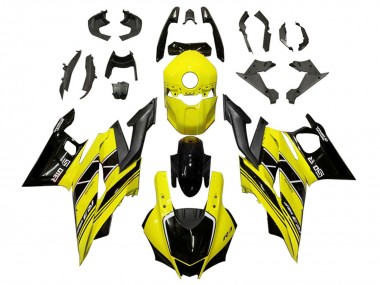 Carenados Moto Yamaha YZF R3/R25 2019-2021 - Amarillo Negro FibraCarbono