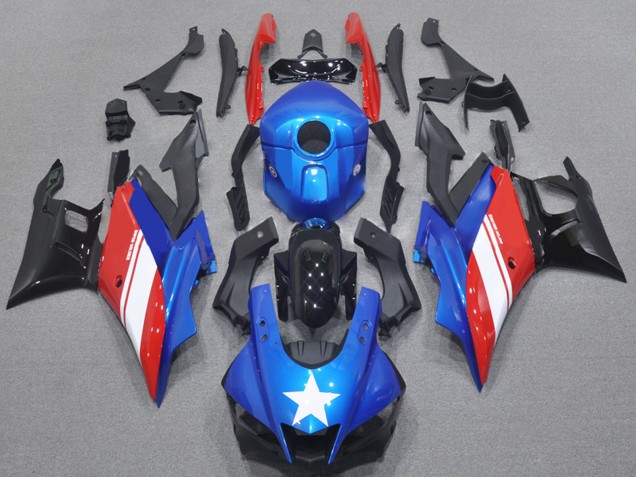 Kits Carenado Moto Yamaha YZF R3/R25 2022-2024 - Azul Blanco Rojo Negro