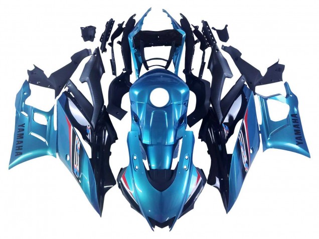 Carenado Moto Yamaha YZF R3/R25 2022-2024 - Azul Blanco Rojo Negro