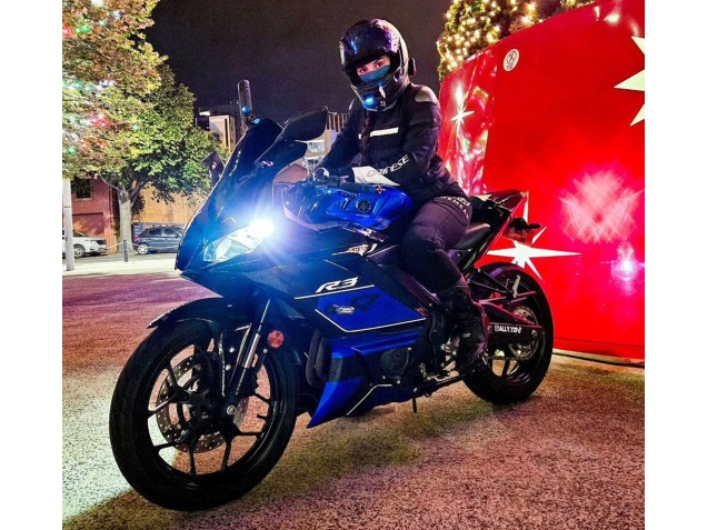 Carenados Moto Yamaha YZF R3/R25 2022-2024 - Azul Negro Brillante