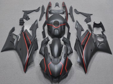 Carenados Moto Yamaha YZF R3/R25 2022-2024 - Negro Mate Rojo