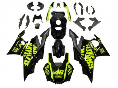 Carenados Moto Yamaha YZF R3/R25 2022-2024 - Negro Verde ENEOS 46