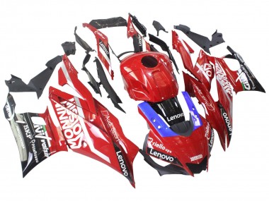 Carenados Moto Yamaha YZF R3/R25 2022-2024 - Rojo Azul Negro Lenovo Valsir