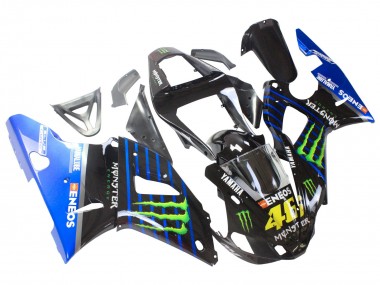 Carenados Moto Yamaha YZF 1000 R1 2000-2001 - Azul Negro Verde Monstruo Yamalube ENEOS 46