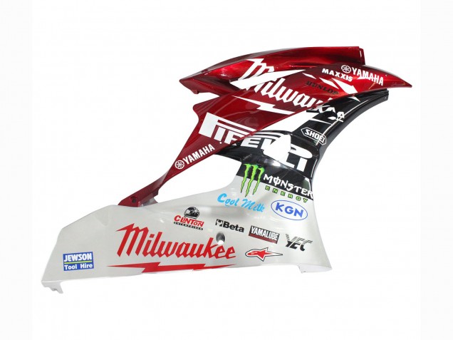 Carenados Moto Yamaha YZF 600 R6 2006-2007 - Blanco Rojo Negro Verde Monstruo Milwaukee